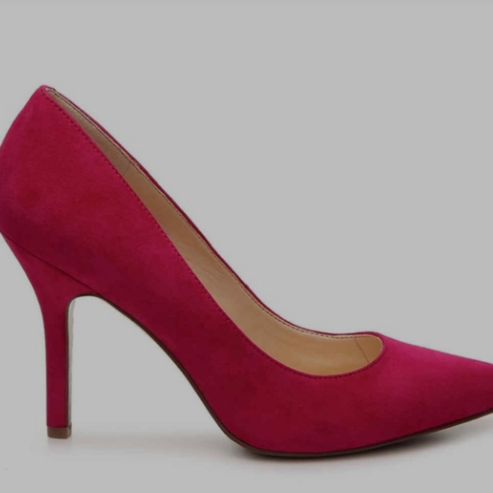 NINE WEST Faux-Suede Shimmer Heels size 7